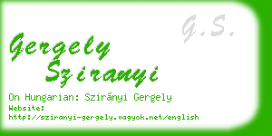 gergely sziranyi business card