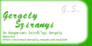 gergely sziranyi business card